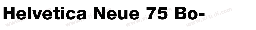 Helvetica Neue 75 Bo字体转换